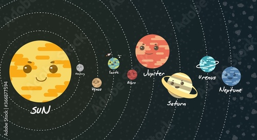 illustration of the solar system