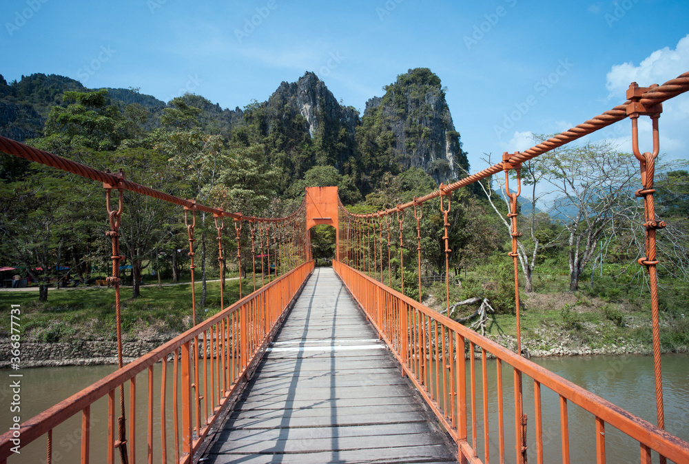 Obraz premium Bridge in Vang Vieng, Laos