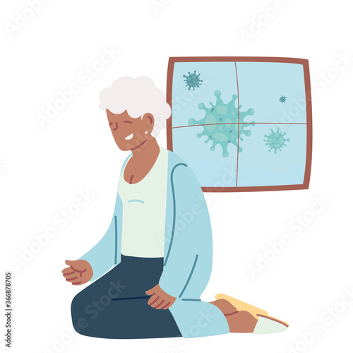 elderly grandmother at home to prevent covid