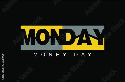 monday typography tee shirt design graphic, vector illustration for print.