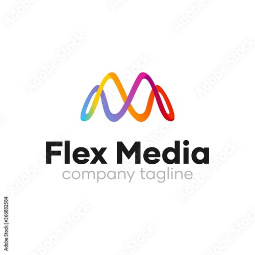 Modern Continuous M Letter Logo Idea