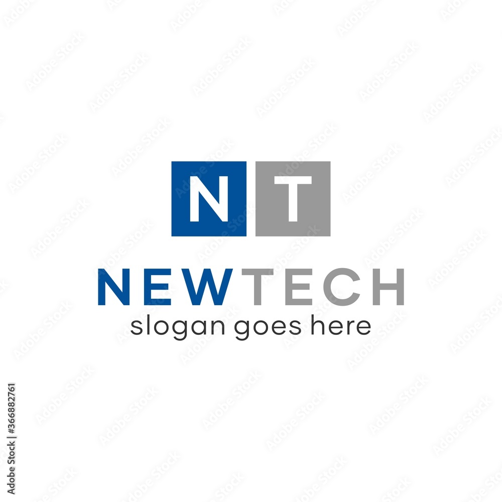 Simple Professional N T Letter Logo Simple Professional N T Letter Logo