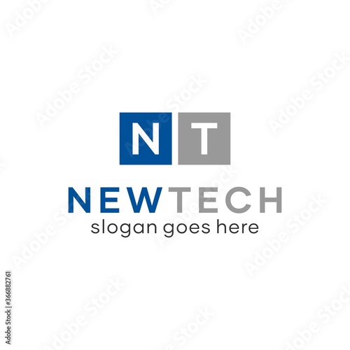 Simple Professional N T Letter Logo