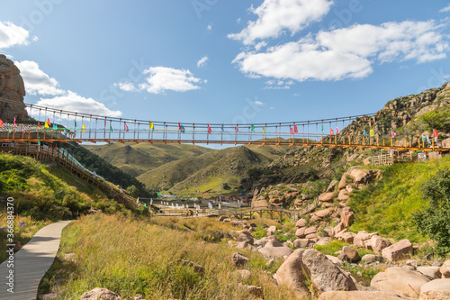 Beautiful landscape in Huanghuagou Huitengxile grassland near Hohhot, Inner Mongolia, China