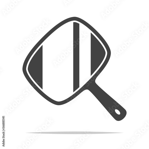 Rectangular hand mirror icon transparent vector isolated