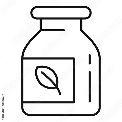 Phytotherapy empty bottle icon. Outline phytotherapy empty bottle vector icon for web design isolated on white background