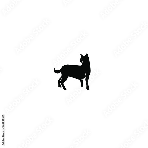 black dog vector silhouette 