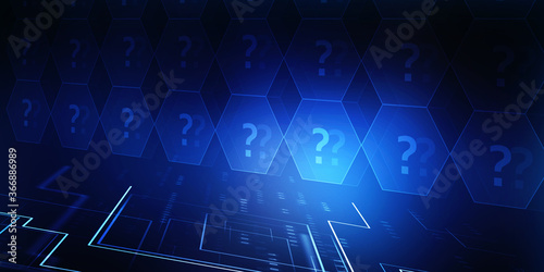 2d illustration question mark background