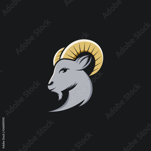goat logo icon design vector template
