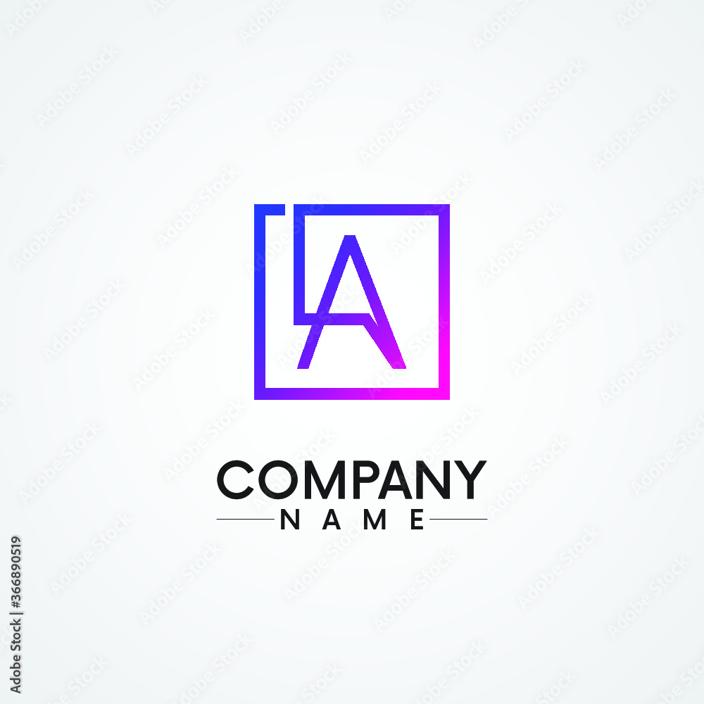A letter line logo design A letter line logo design