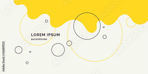 Poster with dynamic waves. Vector illustration in minimal style. Abstract background.