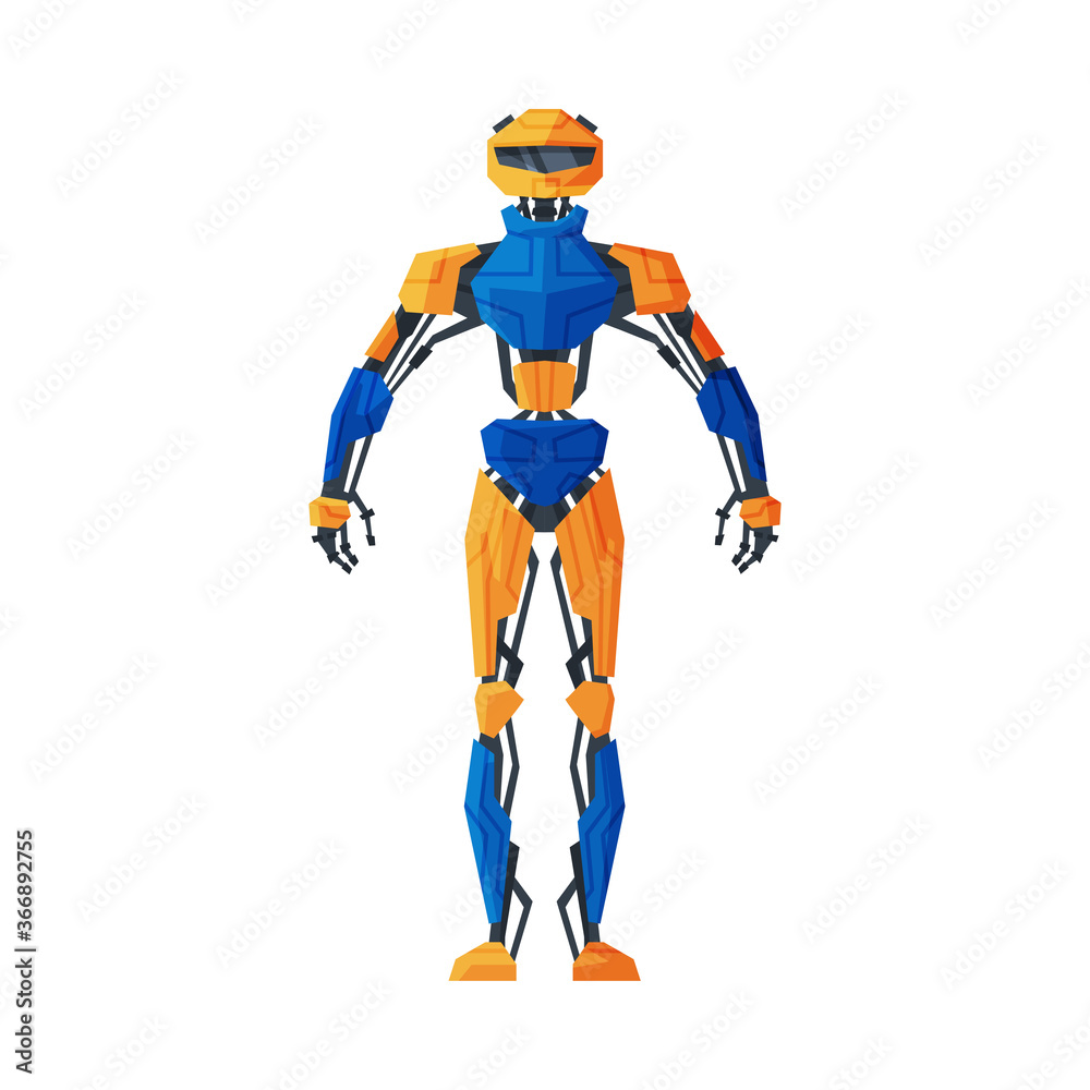 Robot Cybernetic Organism, Artificial Intelligence, Future Robotic Technology Vector Illustration on White Background. Robot Cybernetic Organism, Artificial Intelligence, Future Robotic Technology Vector Illustration on White Background.