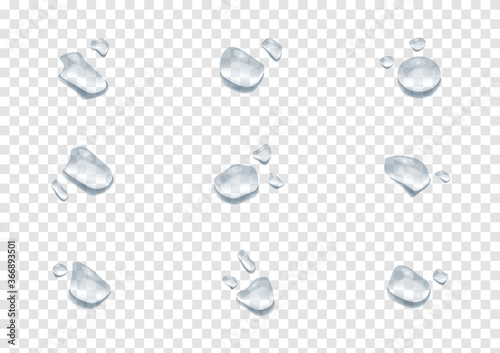 realistic water drop vectors isolated on transparency background ep42