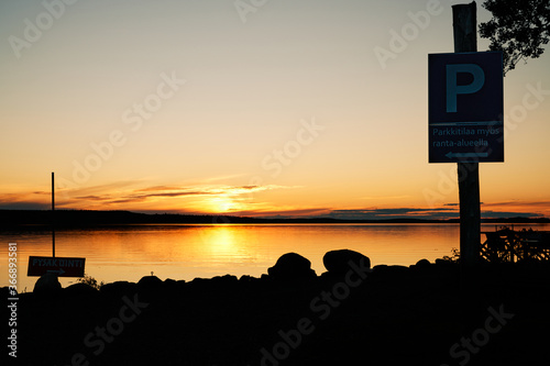 Sunset in Finland, Pulkkilanharju. 