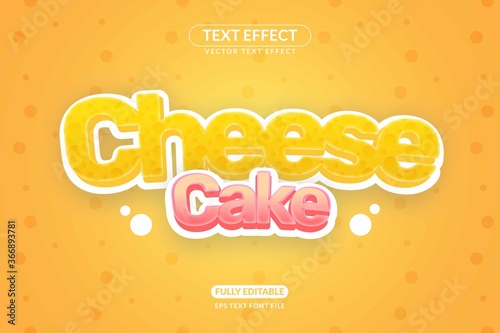 Editable Cheese Cake Text Effect