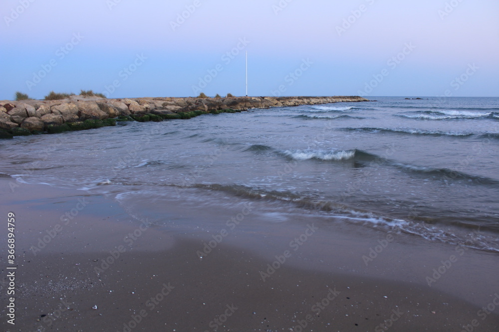 beach on the sunrise (Cubelles, Barcelona, Spain) beach on the sunrise (Cubelles, Barcelona, Spain)