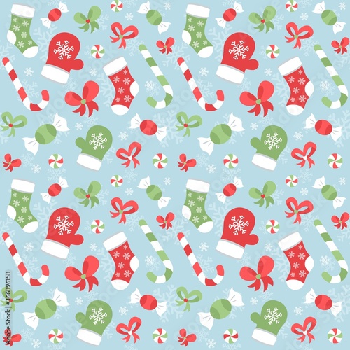 Christmas Sweets. Vector Seamless pattern.

