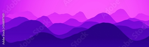 amazing mountains ridges in the dawn digital graphic backdrop illustration