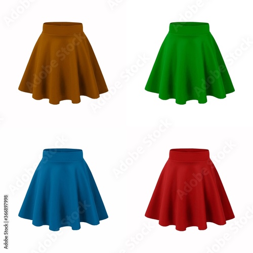 set of colorful clothes
