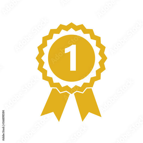 champion award medal gold isolated on white vector illustration EPS10