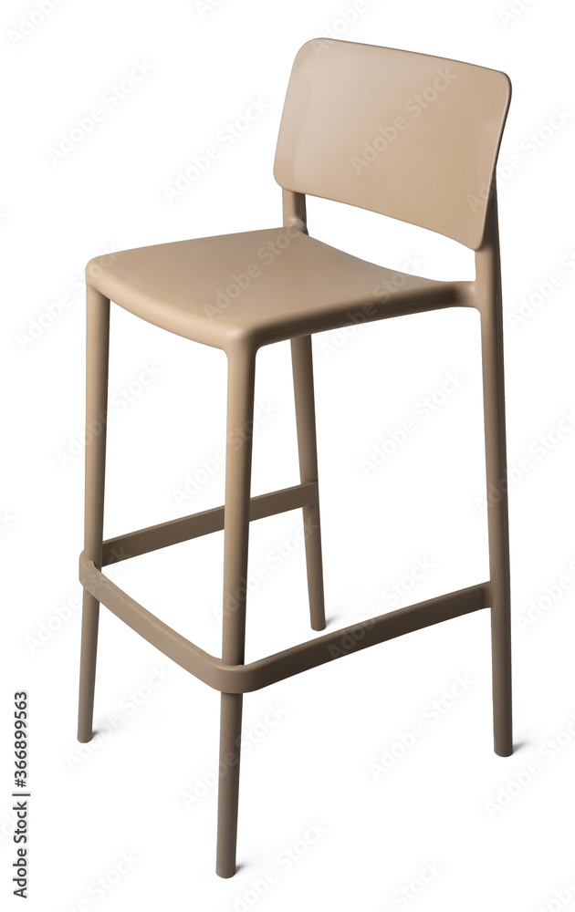 High plastic bar stool isolated on white High plastic bar stool isolated on white