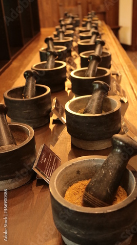 pots of spices