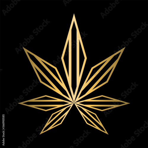 Golden cannabis logo