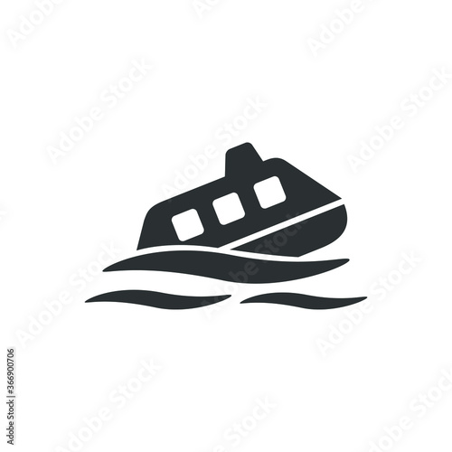 Ship sinking icon