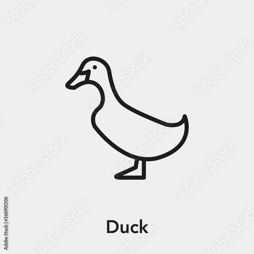 duck icon vector sign symbol