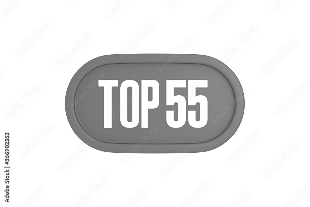 Top 55 sign in grey color isolated on white background, 3d illustration. Top 55 sign in grey color isolated on white background, 3d illustration.