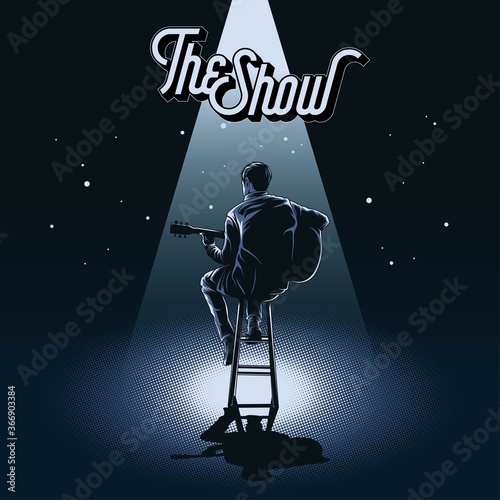 Guitar the show illustration vector