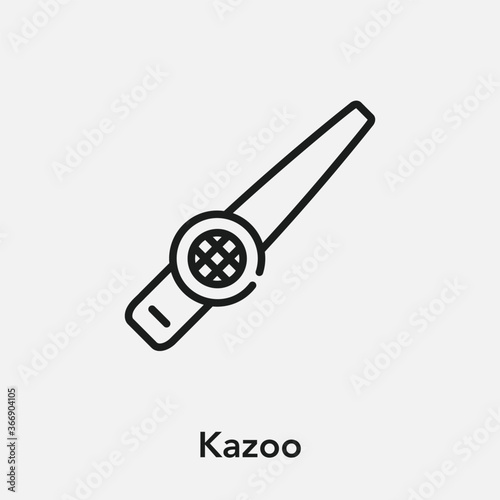 kazoo icon vector. Linear style sign for mobile concept and web design. kazoo symbol illustration. Pixel vector graphics - Vector.