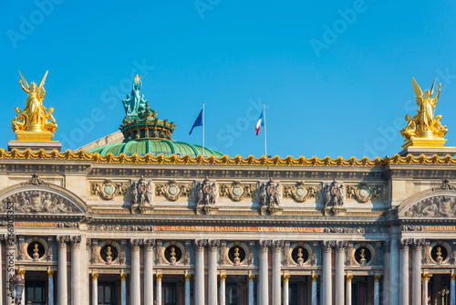 PARIS, FRANCE - August 22, 2019: The Palais Garnier, which was built from 1861 to 1875 for the Paris Opera