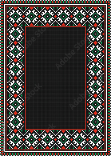 geometric pattern of moldovan traditional carpet