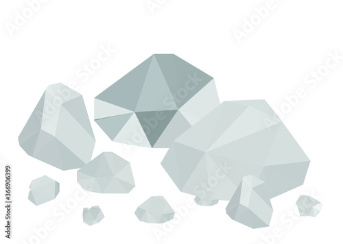 Salt crystal isolated on white