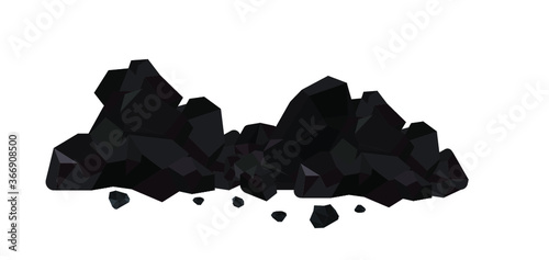 Pile of charcoal , coal heaps of coals 