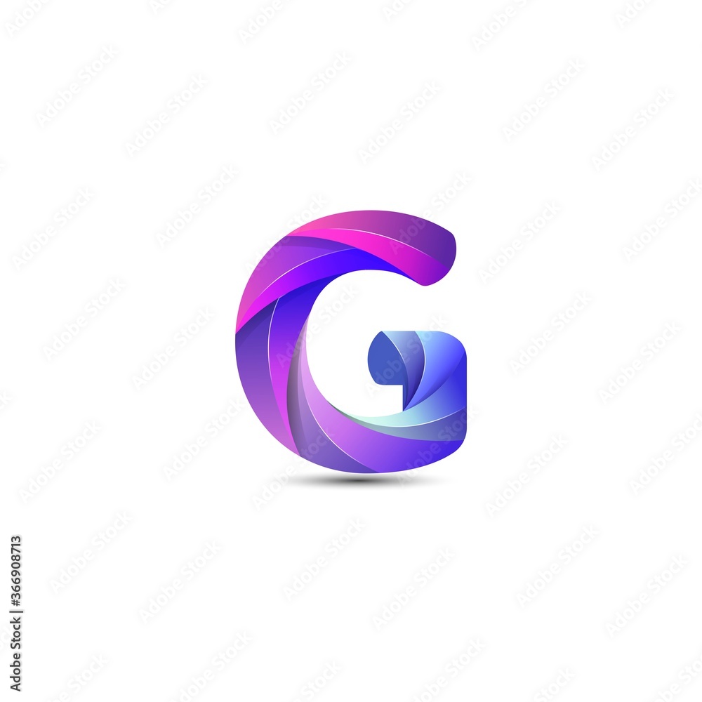Letter G with creative concepts. G logo template, letter G icon, full color logos, Vector, illustrations	