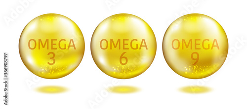 Omega acids. Healthy food supplements . dha 3, 6 and 9 organic vitamin nutrient fish oil.
