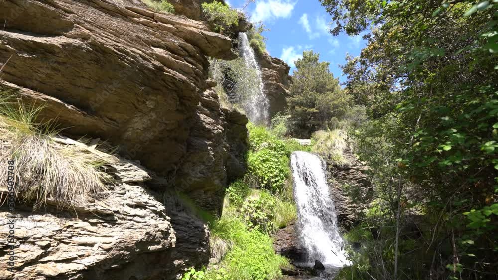 waterfall in the Sierra Nevada mountain