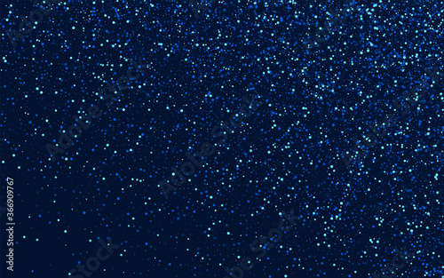 Silver Twinkle Vector Glow Banner. Blue Cosmos 