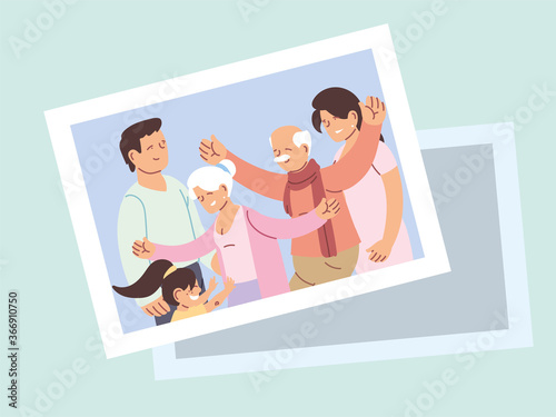 happy grandparents day poster with photo of happy family