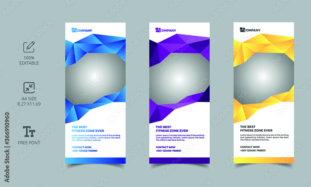 Professional quality modern colorful roll up banner template Professional quality modern colorful roll up banner template
