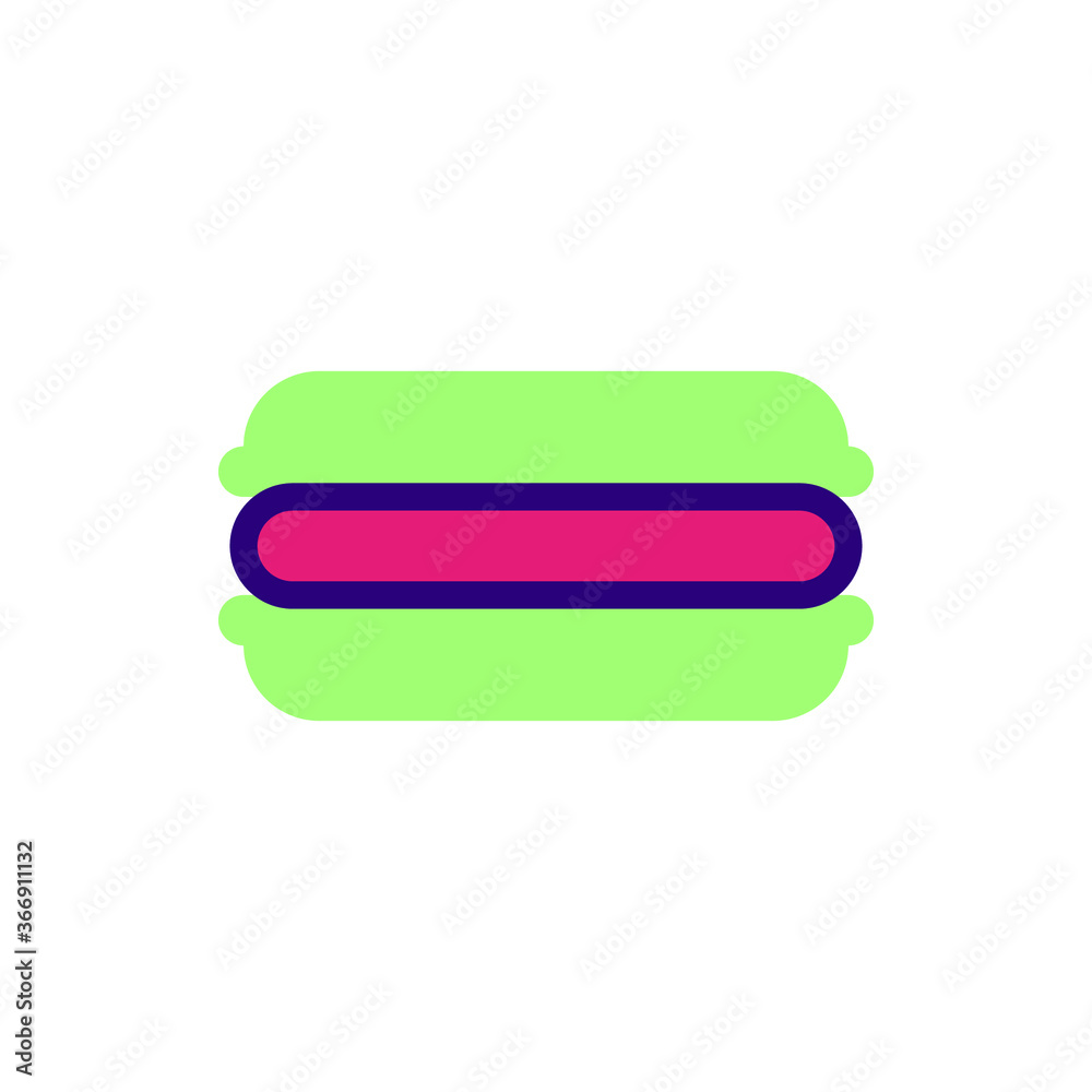 macaroon icon vector illustration flat style. food icon set. macaroon icon vector illustration flat style. food icon set.