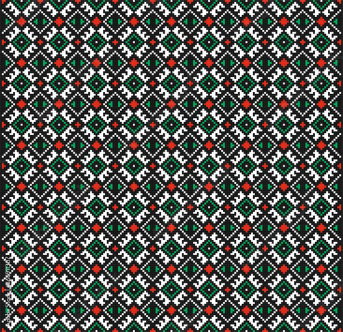geometric pattern of moldovan traditional carpet