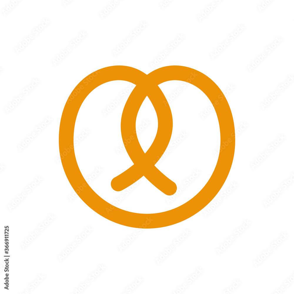 pretzel icon vector illustration flat style. food icon set. pretzel icon vector illustration flat style. food icon set.