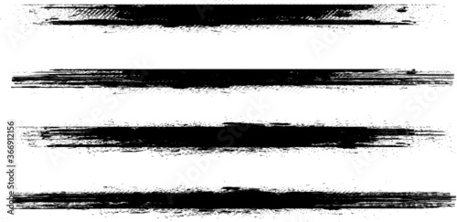 Edges Vector Set . Design Elements . Grunge Borders , Dividers or Brush Strokes .