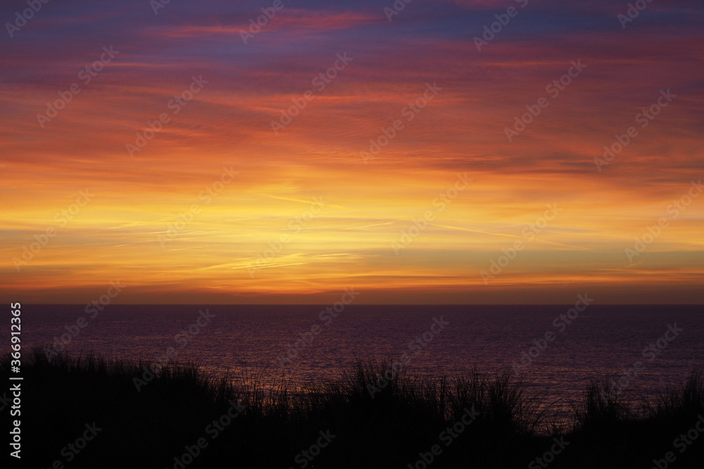 Coucher de soleil en Normandie