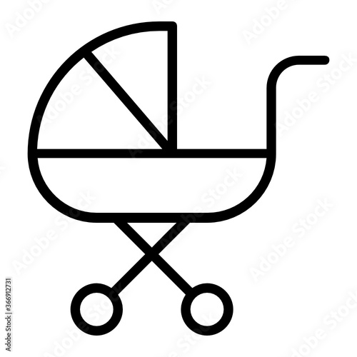 Infant Carry Cot Crib Concept Vector Icon Design, Baby Sitting Services Business Symbol on White background 