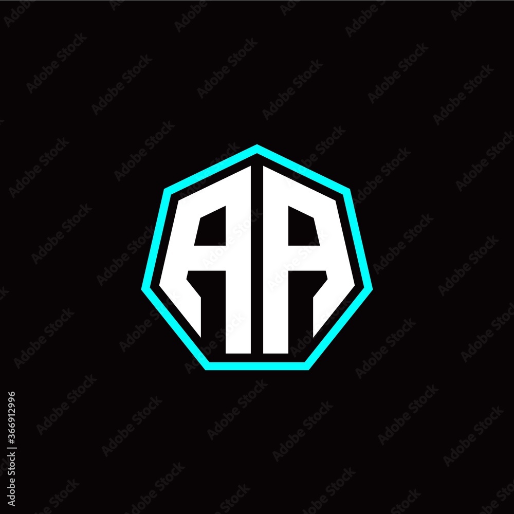 A A initials modern polygon logo template A A initials modern polygon logo template