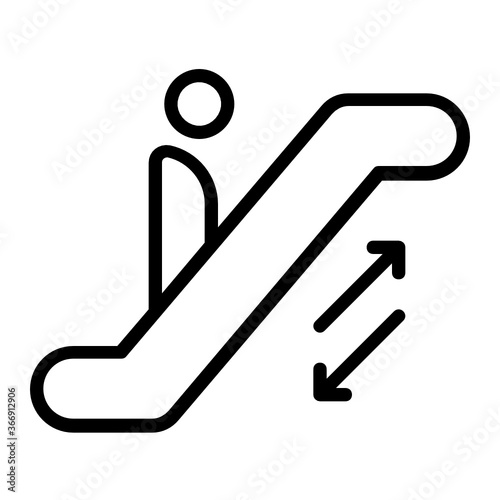 Electric Ladder Concept, Lift Movement Vector Icon Design, 